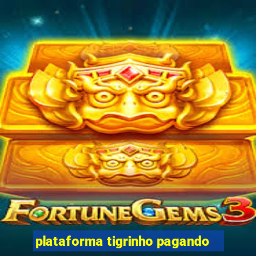 plataforma tigrinho pagando